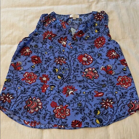 Loft Sleeveless Floral Blouse - Picture 2 of 3